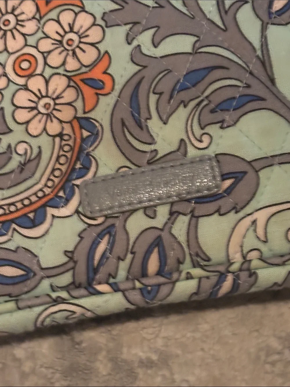 Vera Bradley Mint Green Paisley Floral Laptop Sleeve